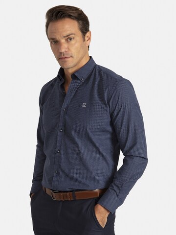 Sir Raymond Tailor Regular fit Button Up Shirt 'Dinant' in Blue