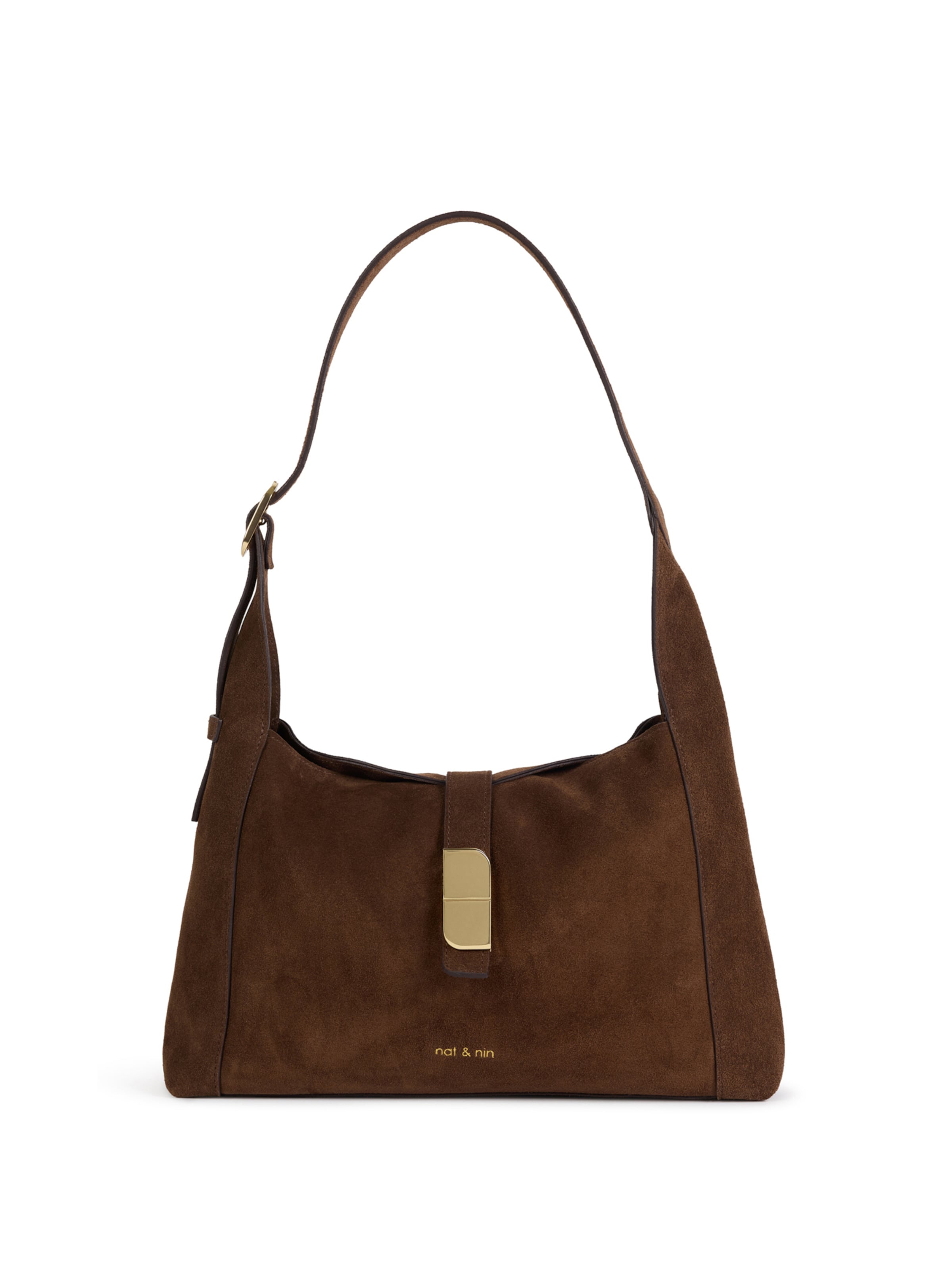 Nat&Nin Schoudertas 'Rachel' in Bruin: voorkant