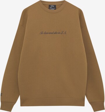 Pull&Bear Sweatshirt in Brown: front