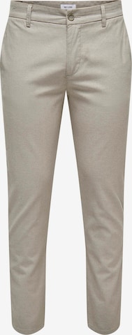 Only & Sons - Slimfit Pantalón 'Mark Pete' en gris: frente