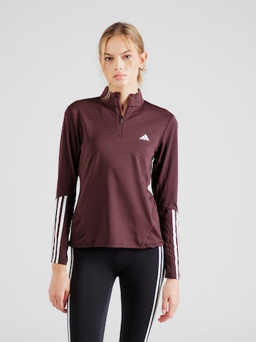 ADIDAS PERFORMANCE Функциональная футболка 'Hyperglam' в Коричневый: спереди