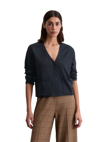 Marc O'Polo Gebreid vest in Blauw: voorkant