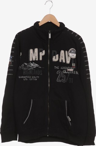 CAMP DAVID Sweatshirt & Zip-Up Hoodie in XXL in Black: front