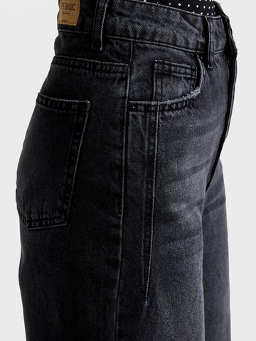 IT'S BASIC Wide leg Jeans 'Olea Wide High Rise Jeans' in Black