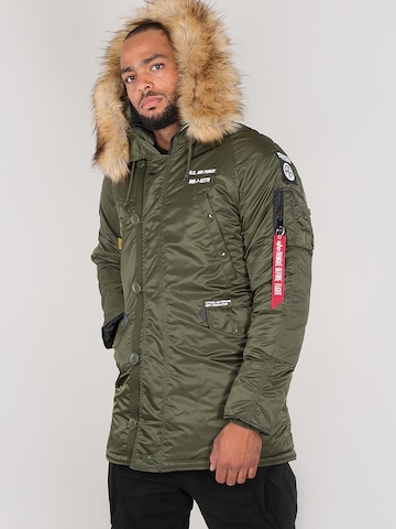 ALPHA INDUSTRIES Winter Jacket 'N3B Airborne' in Green