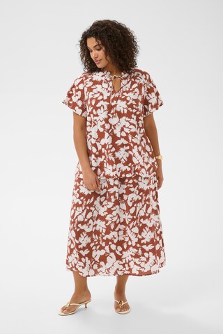 KAFFE CURVE Bluse 'KCEvia' in Braun