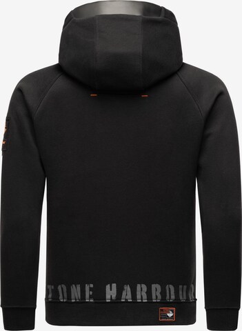 STONE HARBOUR Zip-Up Hoodie 'Finn Luca' in Black