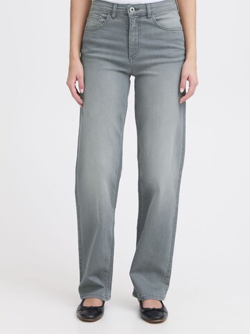 Loosefit Jeans ' IHTWIGGY STRAIGHT ' di ICHI in grigio