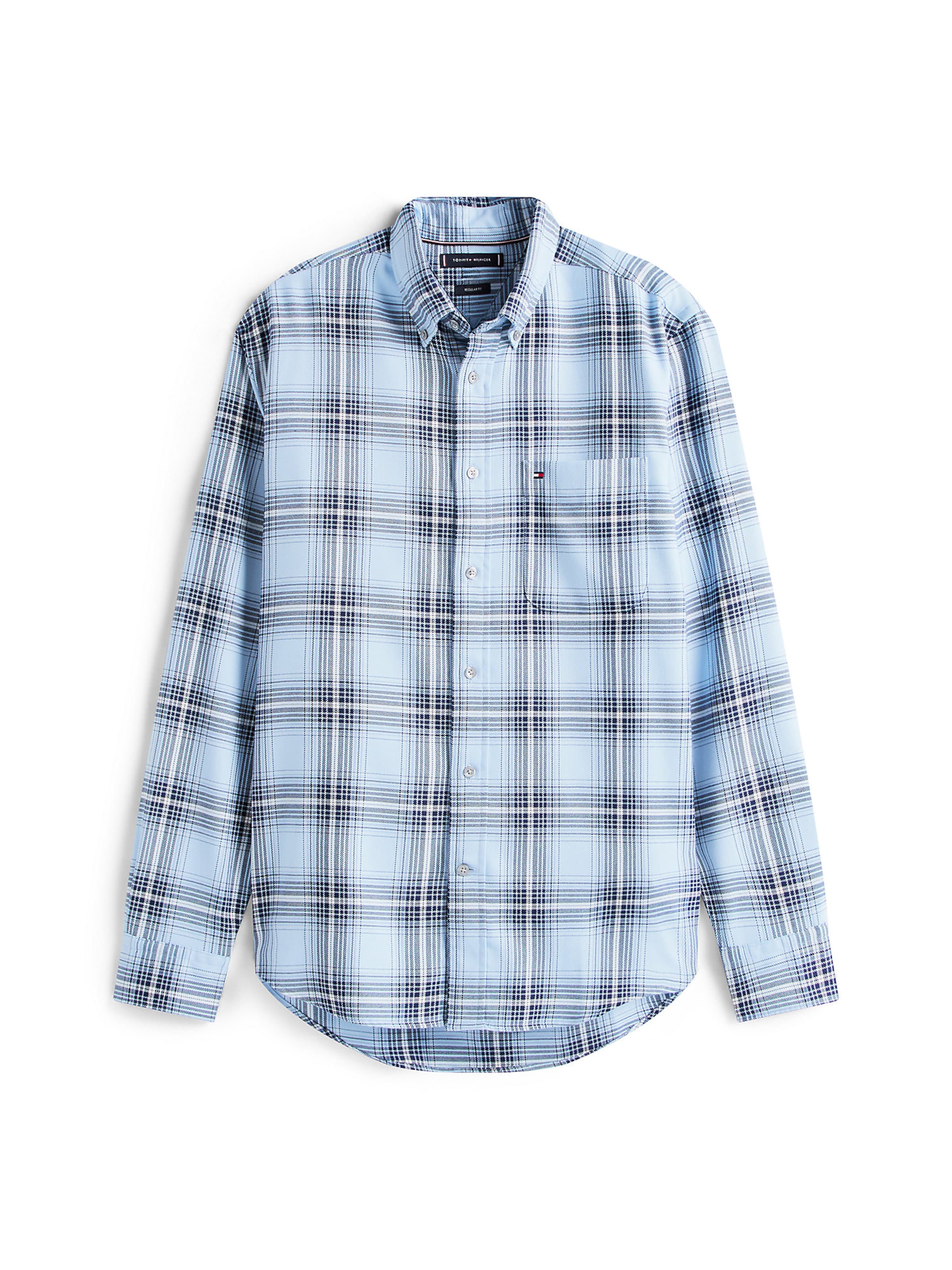 TOMMY HILFIGER Hemd in navy / hellblau / weiß, Produktansicht