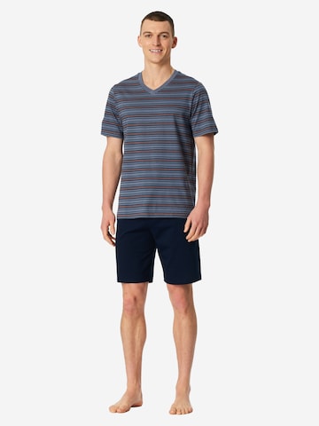 SCHIESSER Pyjama kort ' Casual Nightwear ' in Blauw: voorkant