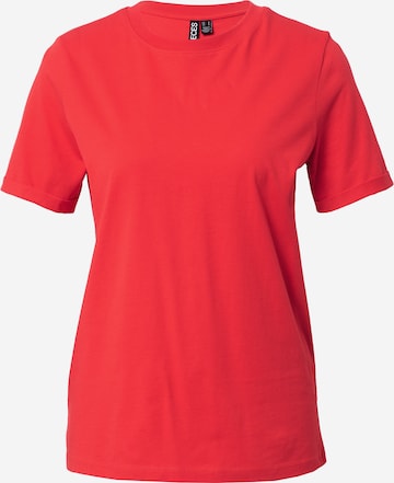 T-shirt 'Ria' PIECES en rouge : devant