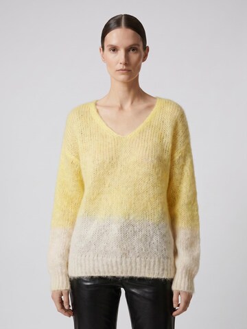 Pullover extra large 'Milana 2-Colored' di americandreams in giallo: frontale