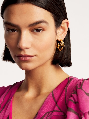 Ted Baker - Pendientes 'Hoopla' en oro