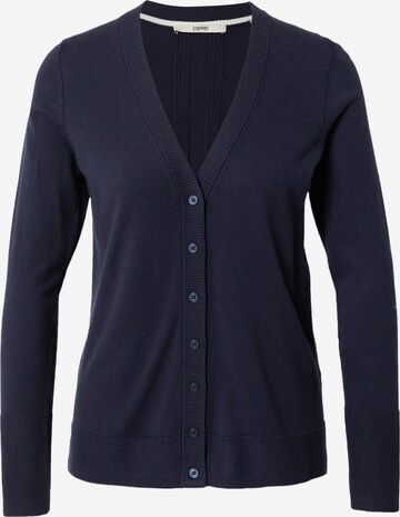 ESPRIT Knit Cardigan in Blue: front