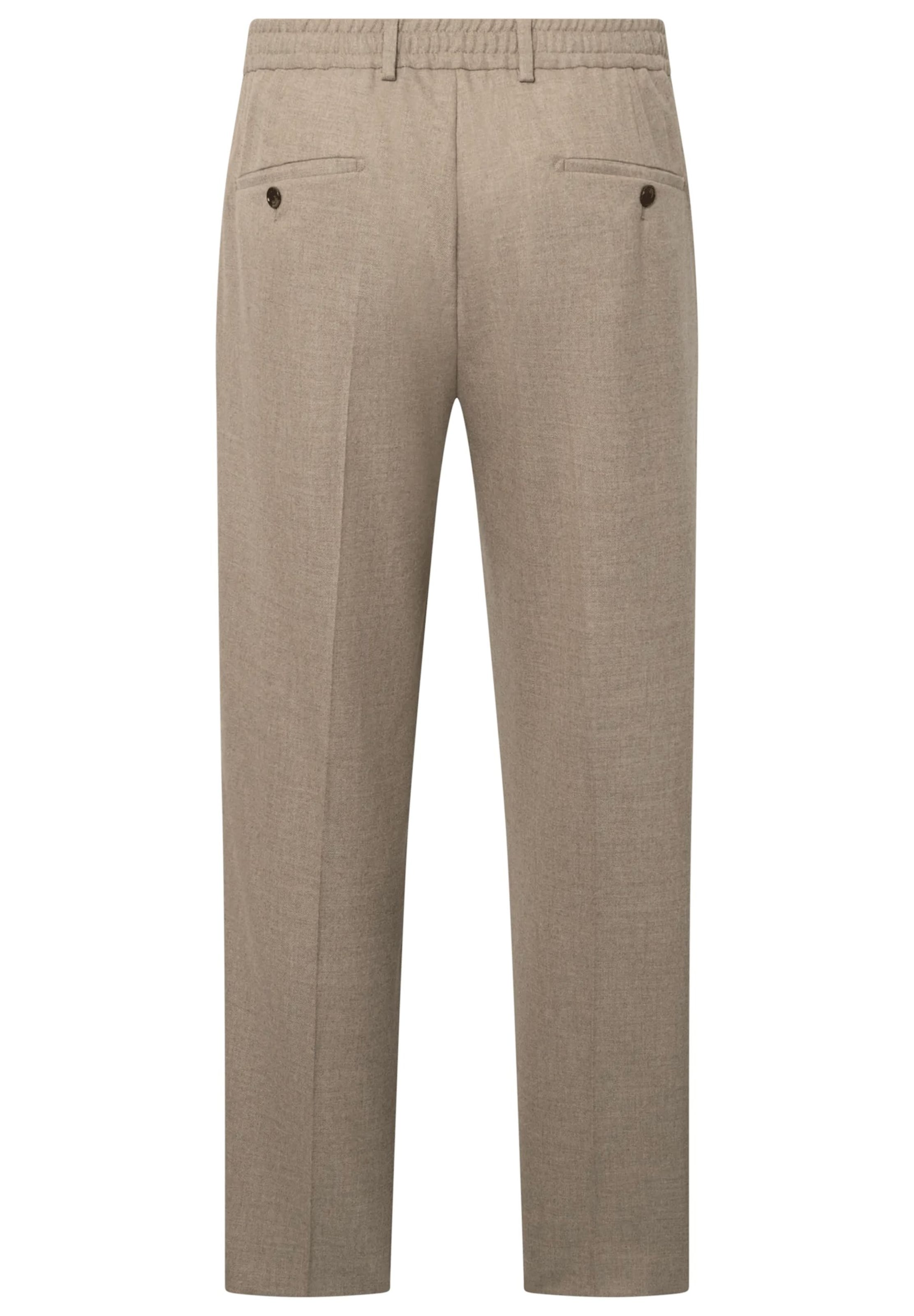 JOOP! Regular Pleated Pants ' River' in Beige