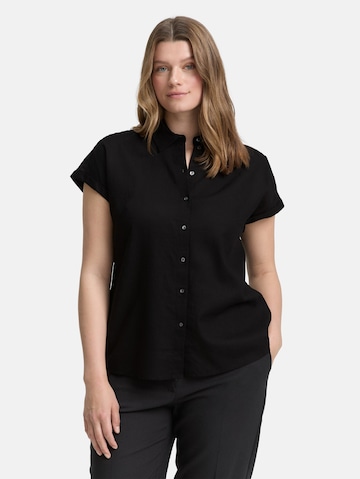 Tom Tailor Women + Blouse in Zwart: voorkant