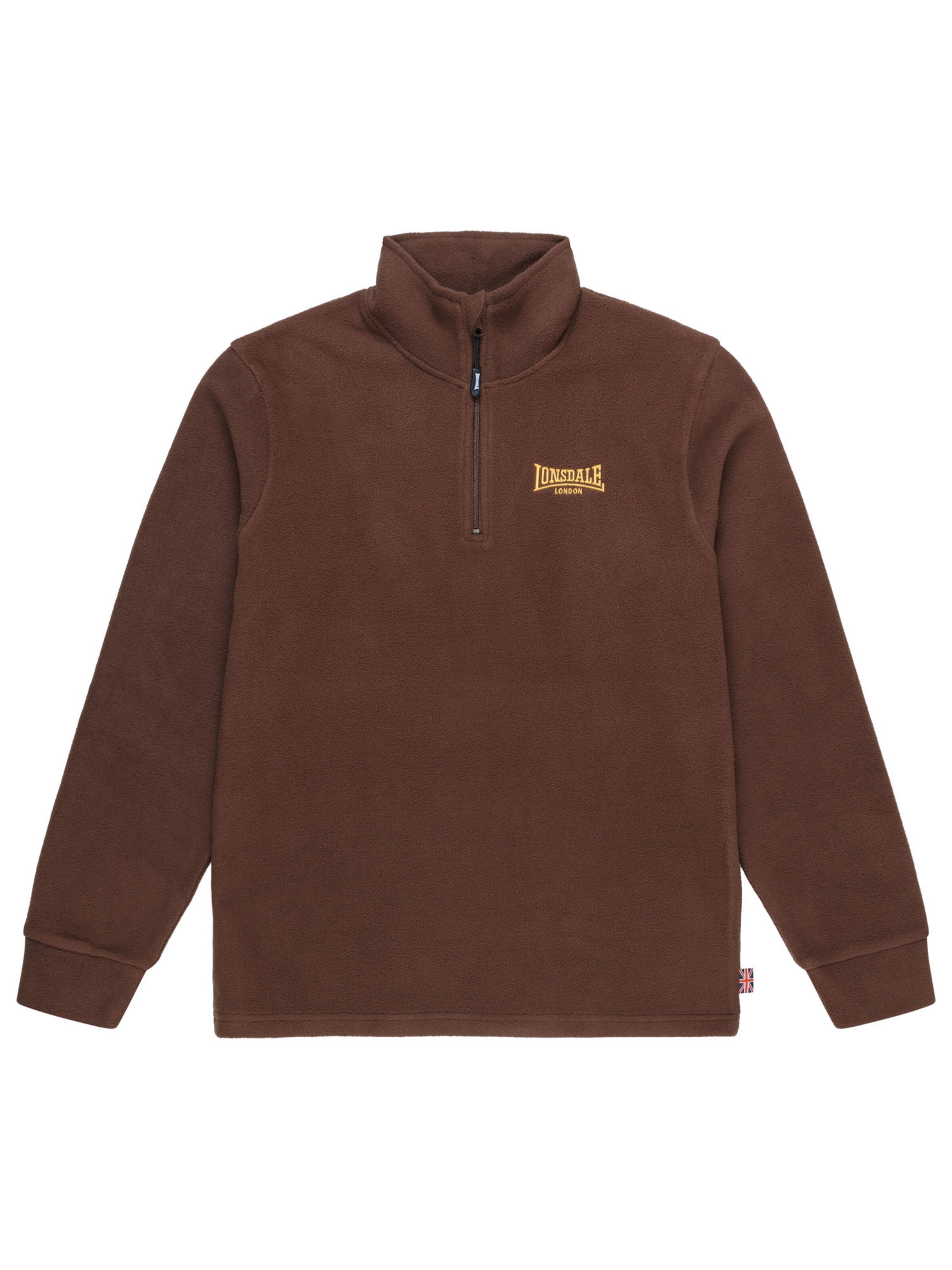LONSDALE Trui 'Lostock' in Bruin: voorkant