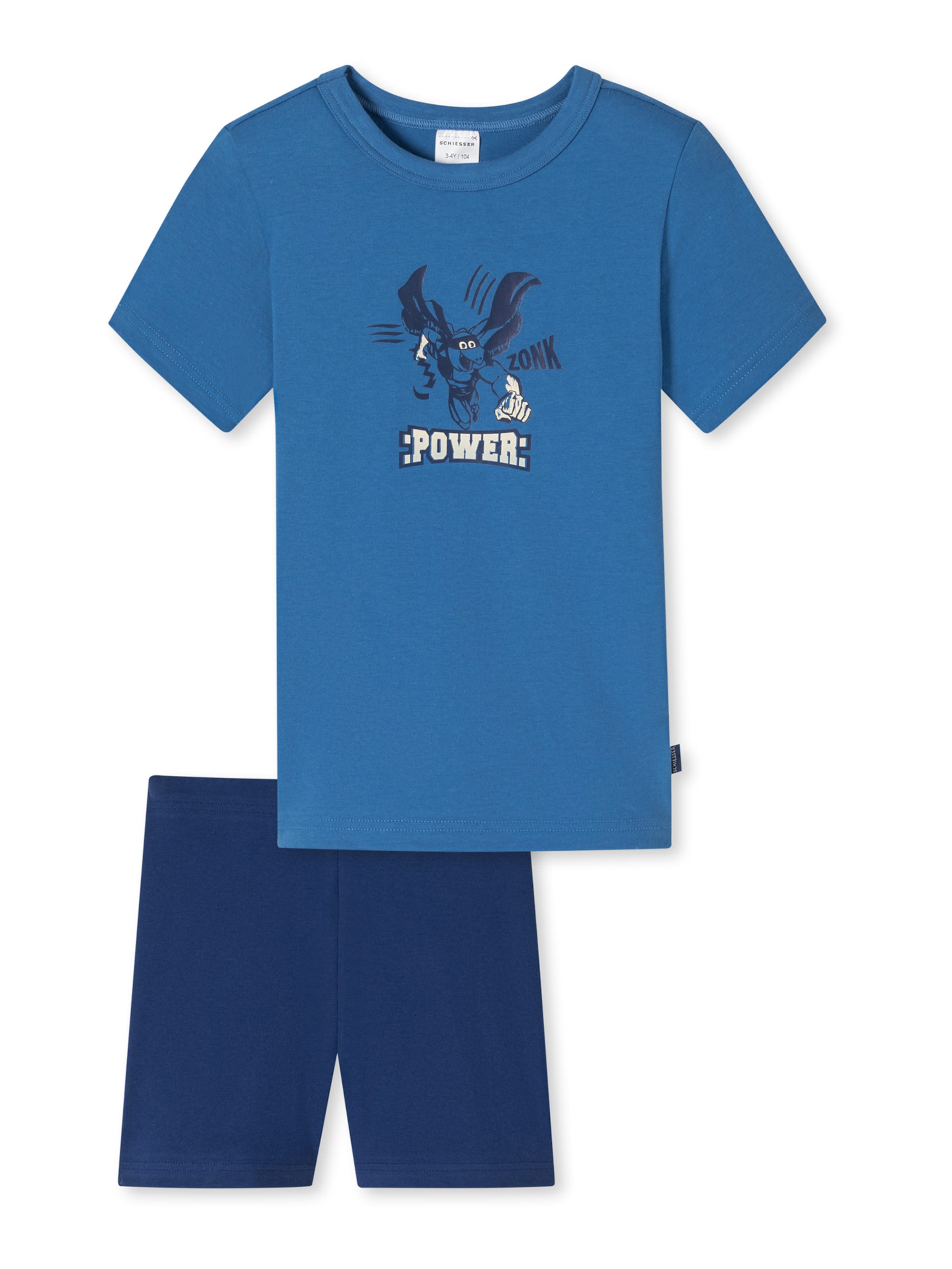 SCHIESSER Pyžamo – modrá: přední strana
