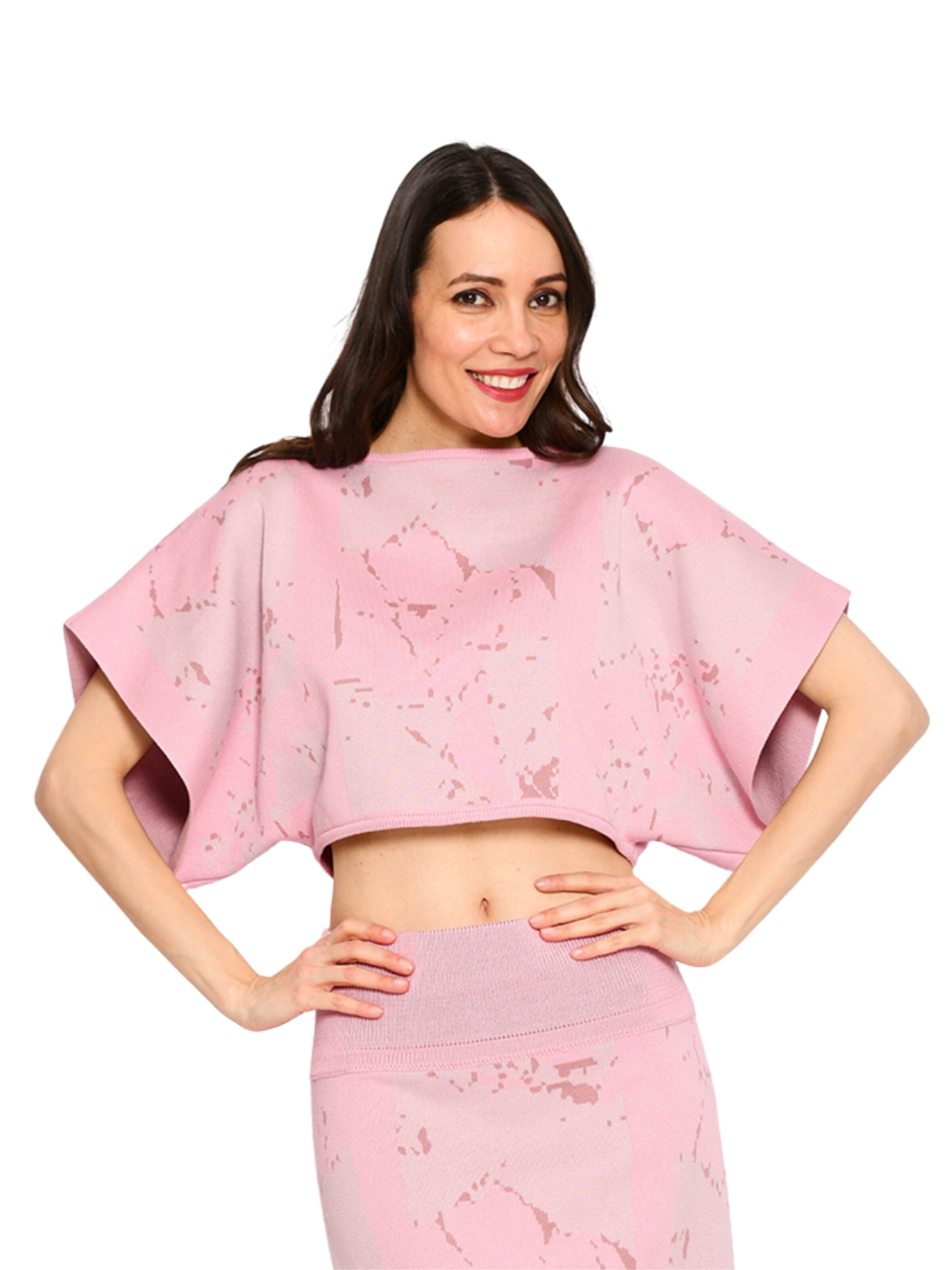 Csillag Zsuzsi - Top 'Rome Sleeve' en rosa: frente