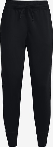 UNDER ARMOUR Tapered Workout Pants in Black: front