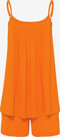 Hanro Short Pajama Set ' Juliet ' in Orange: front