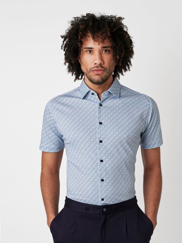 DESOTO Slim fit Overhemd in Blauw: voorkant