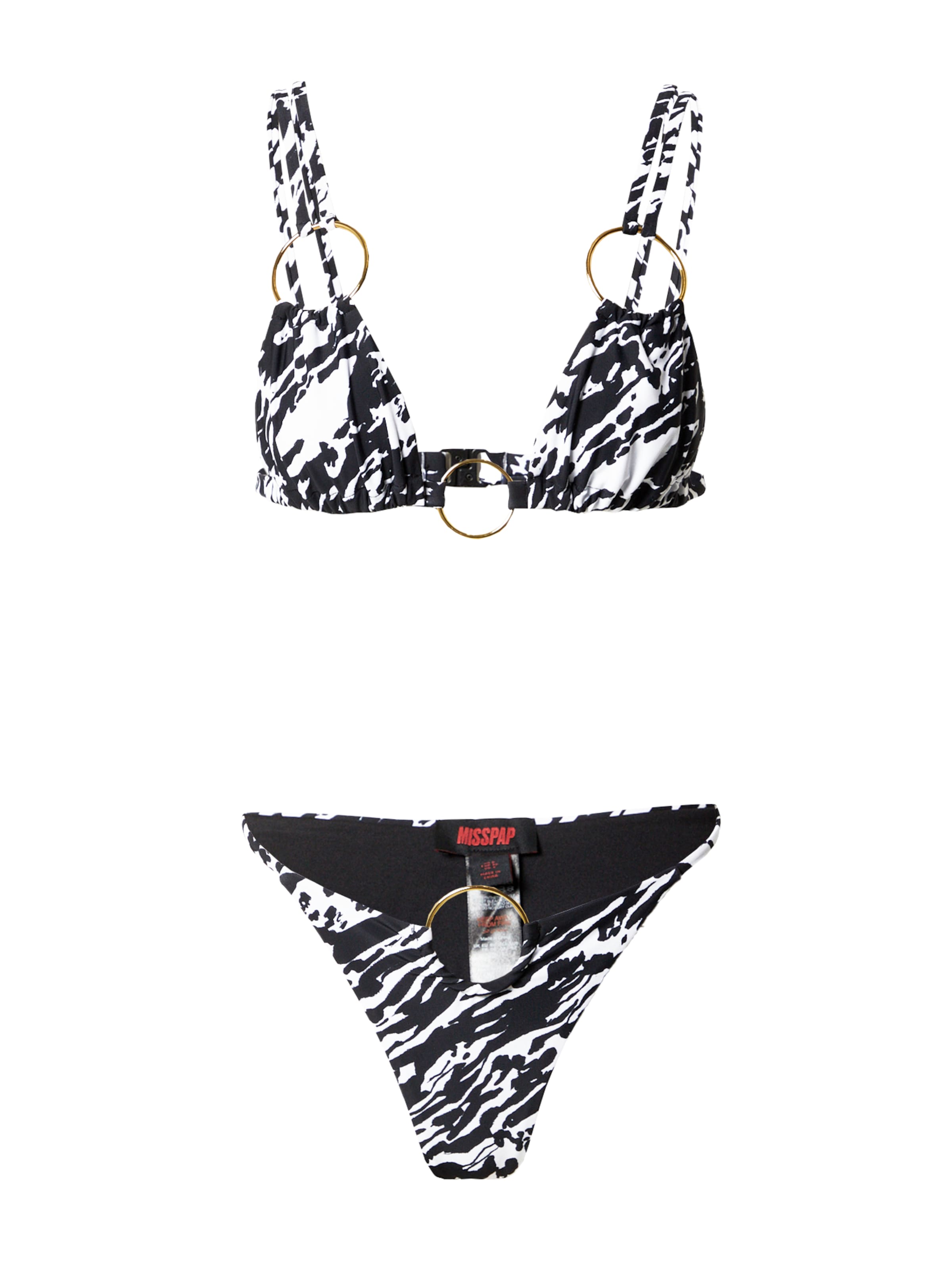 Misspap Треугольник Бикини в Черный: спереди