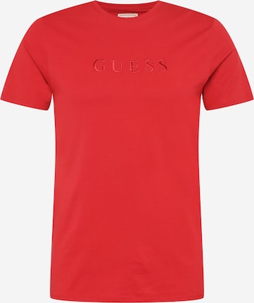 T-Shirt GUESS en rouge : devant