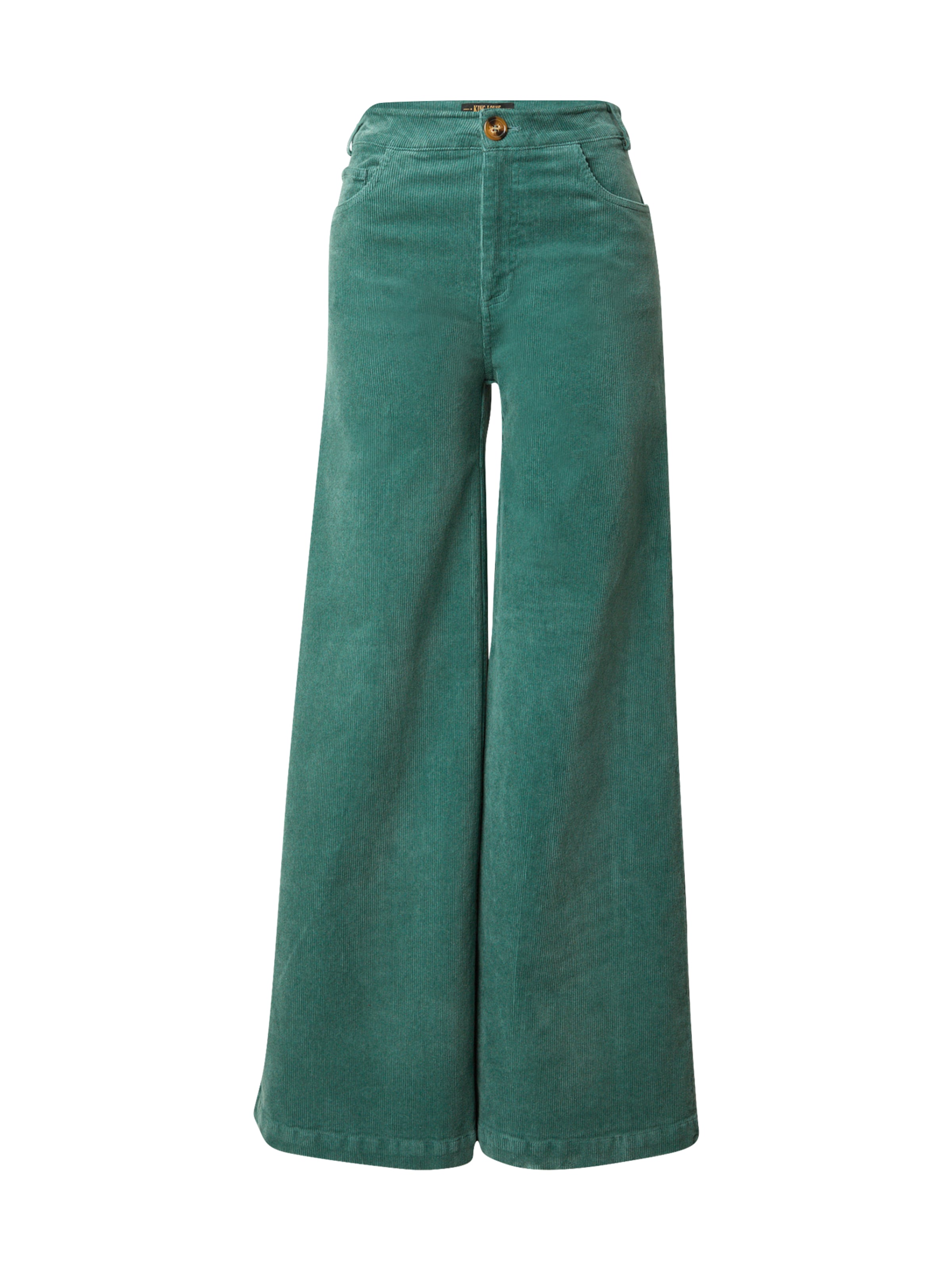 Wide Leg Pantalon 'Peppa' King Louie en vert : devant