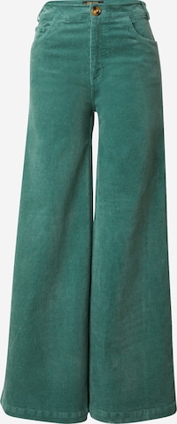 King LouieWide Leg/ Široke nogavice Hlače 'Peppa' - zelena boja: prednji dio