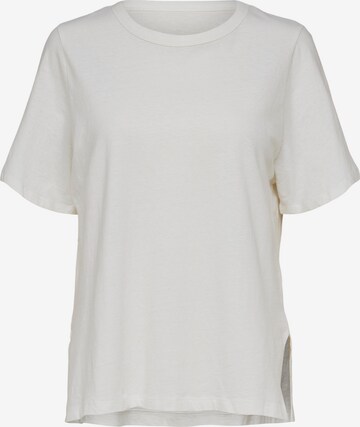T-shirt 'Cecilie' SELECTED FEMME en blanc : devant