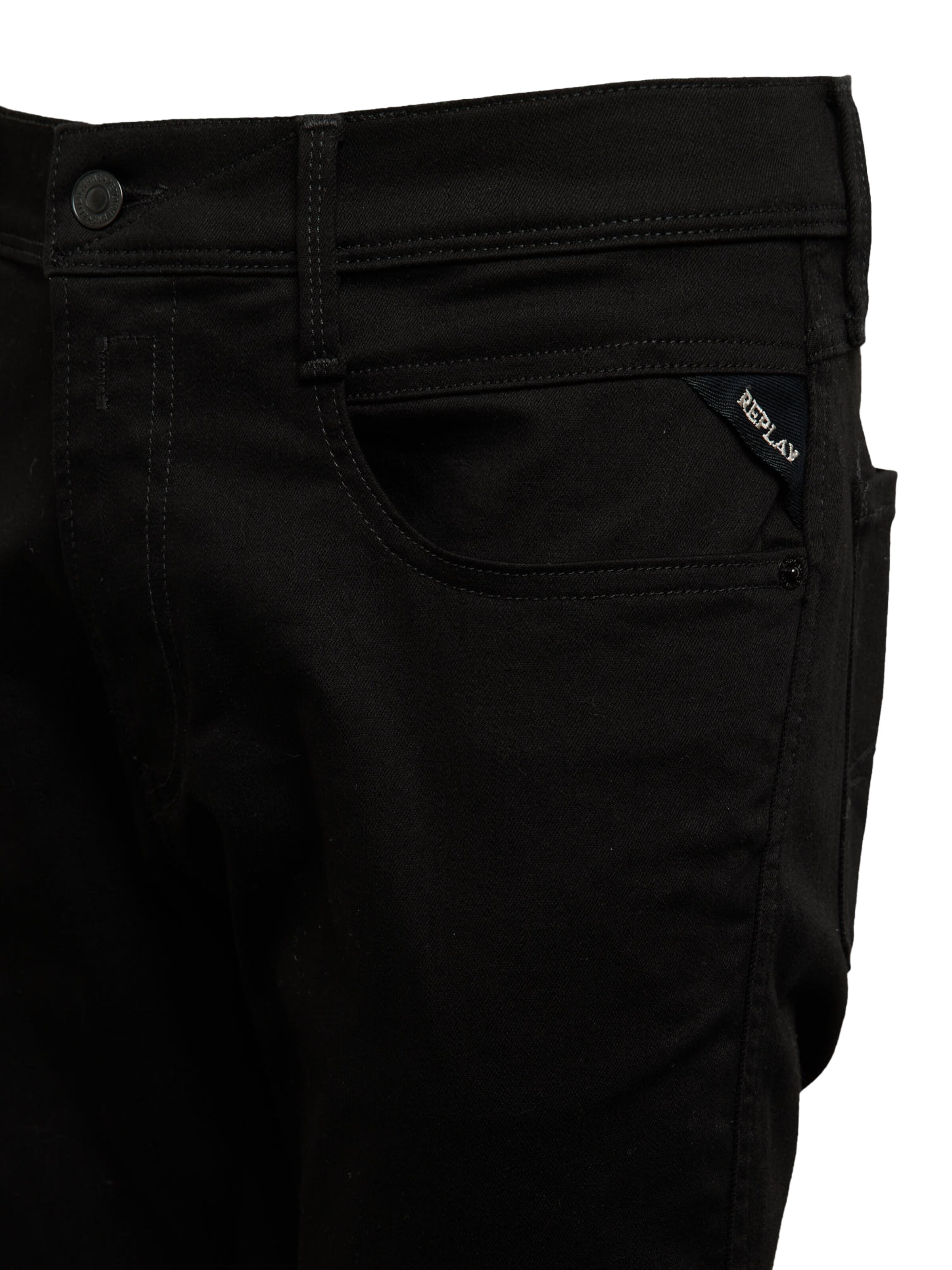 REPLAY Slimfit Farmer 'Anbass' - fekete