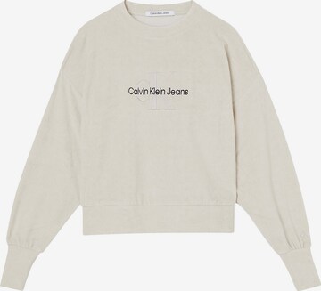 Calvin Klein Jeans Sweatshirt in Beige: voorkant