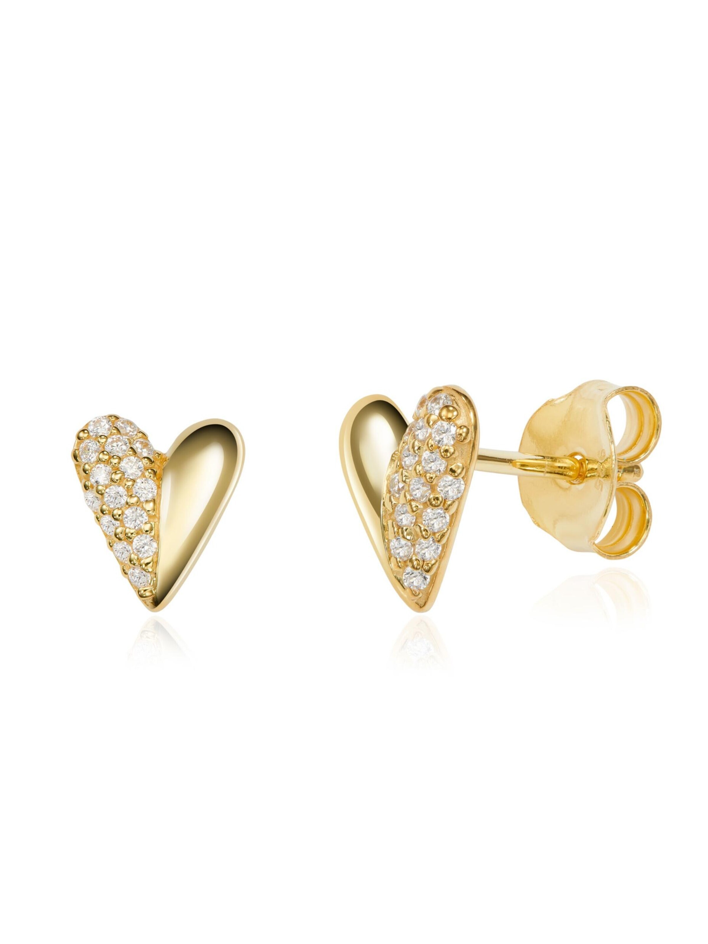 Boucles d'oreilles 'ARIA' Kamiko en or : devant