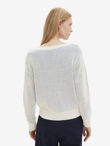 TOM TAILOR Sweater in White