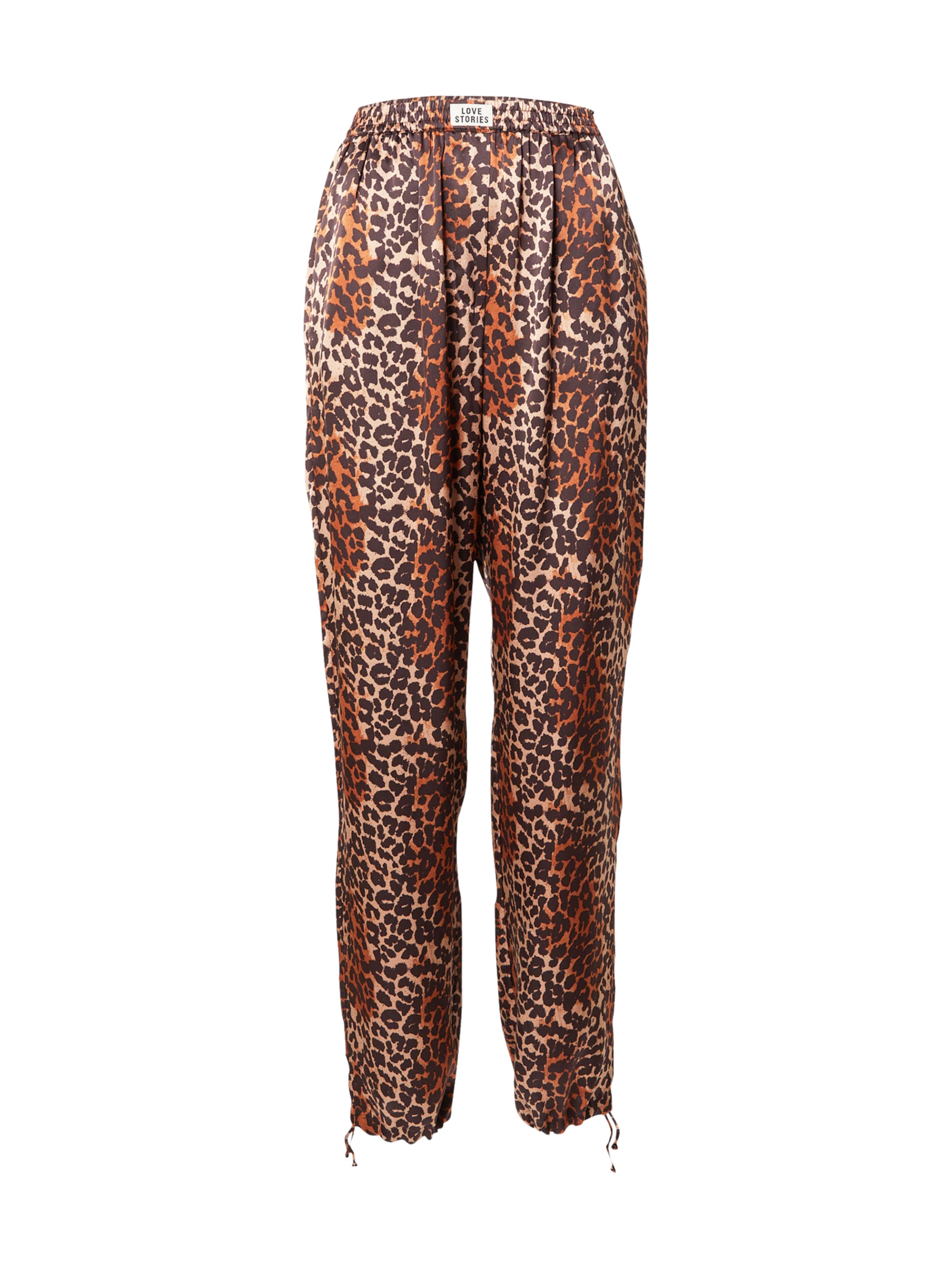 Pantalon de pyjama 'Theodore' LOVE Stories en marron : devant