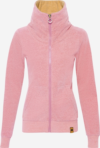 Fli Papigu Sweat jacket 'Beast Mode' in Pink: front