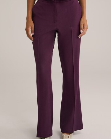 WE Fashion Slim fit Trousers in Purple: front