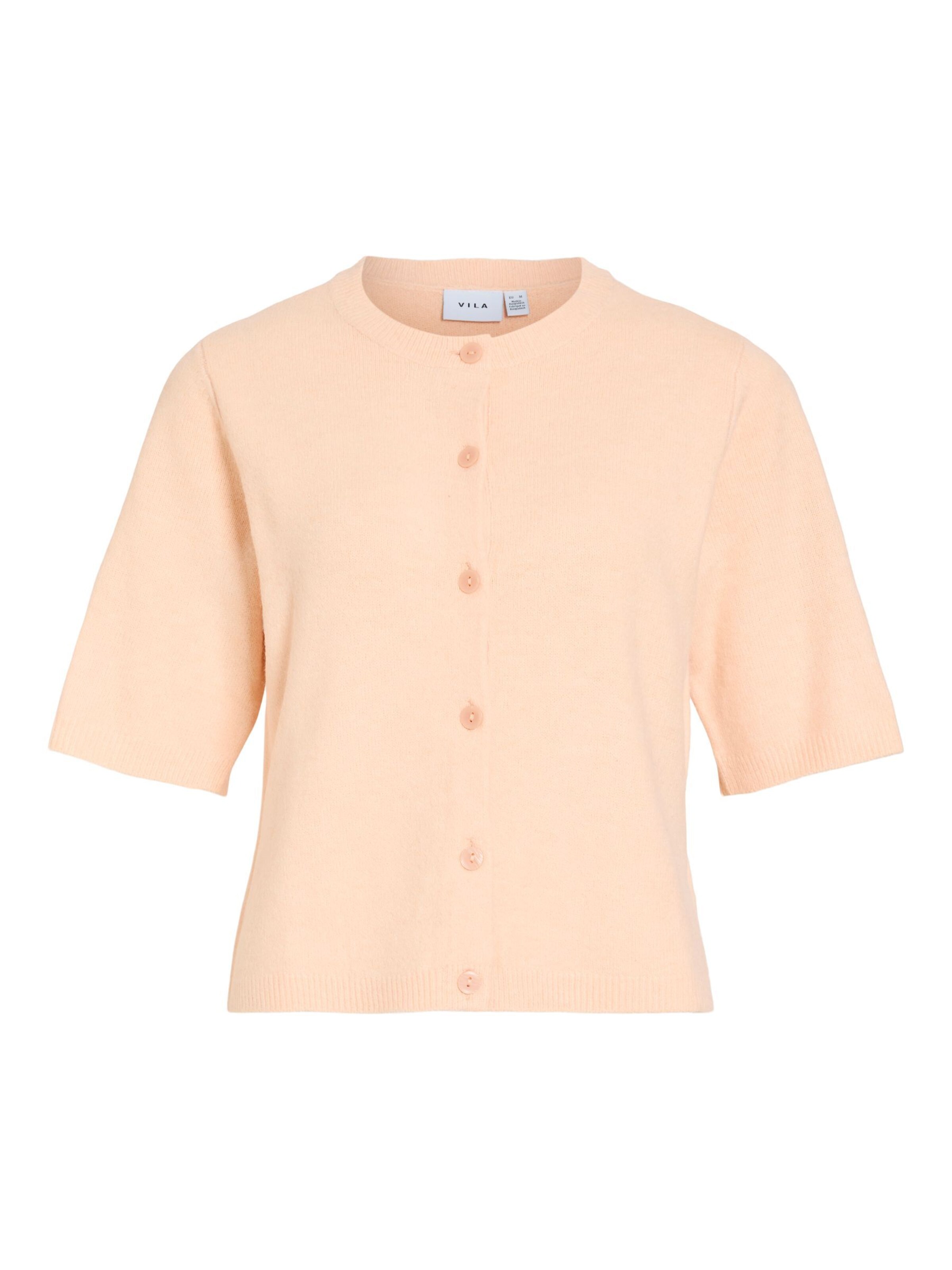 VILA Gebreid vest 'VILiga' in Roze: voorkant