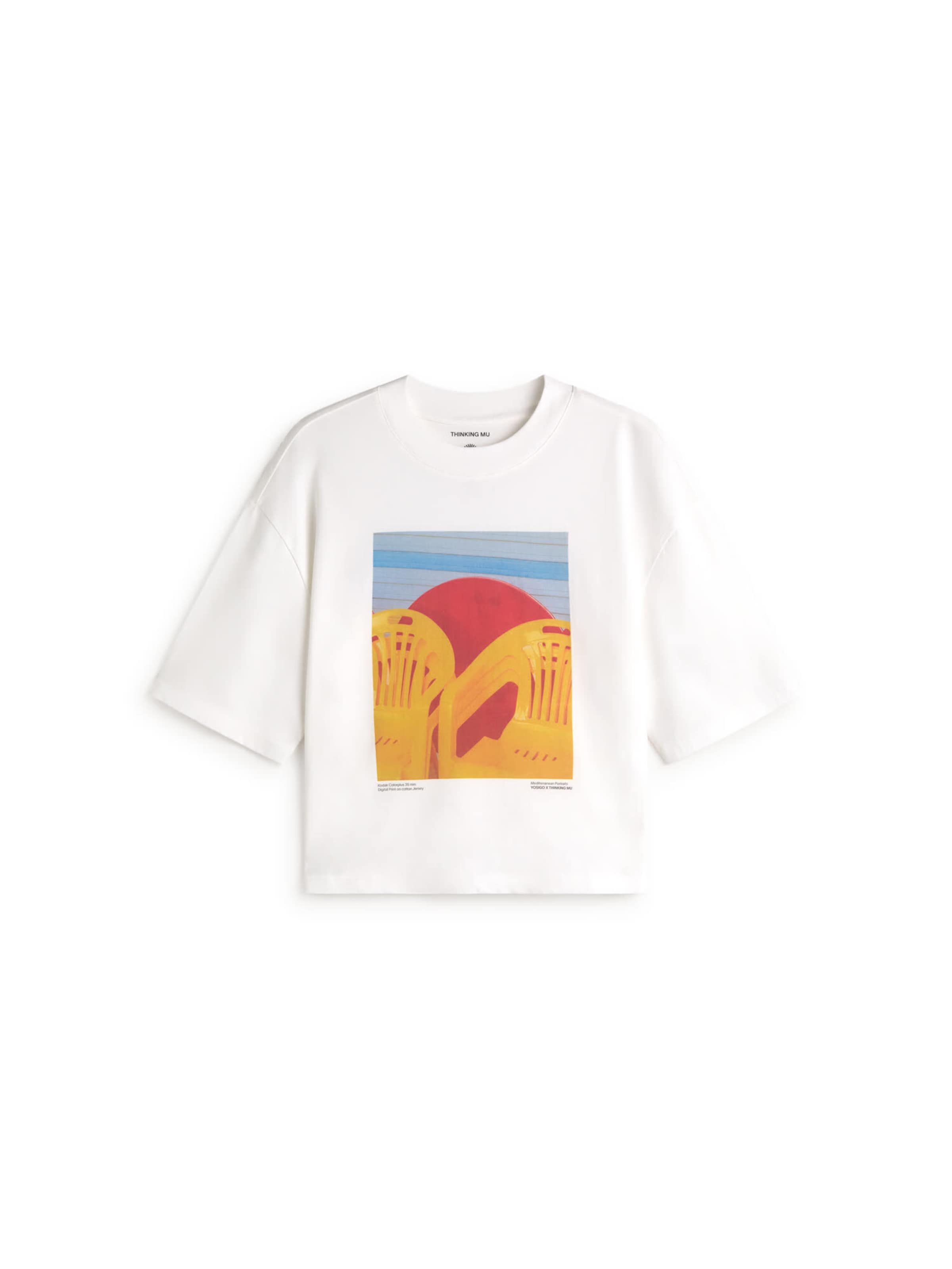 Thinking MU Shirt 'LENA' in Weiß: Vorderseite