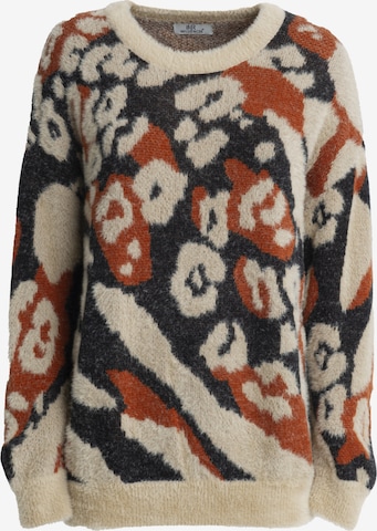 Pull-over Influencer en beige : devant