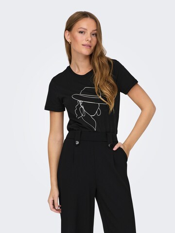 ONLY - Camiseta 'CILLE' en negro