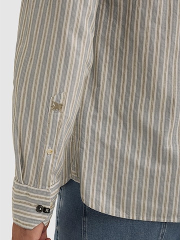 Regular fit Camicia 'Shirt with stripe pattern and Kent collar' di VANGUARD in blu