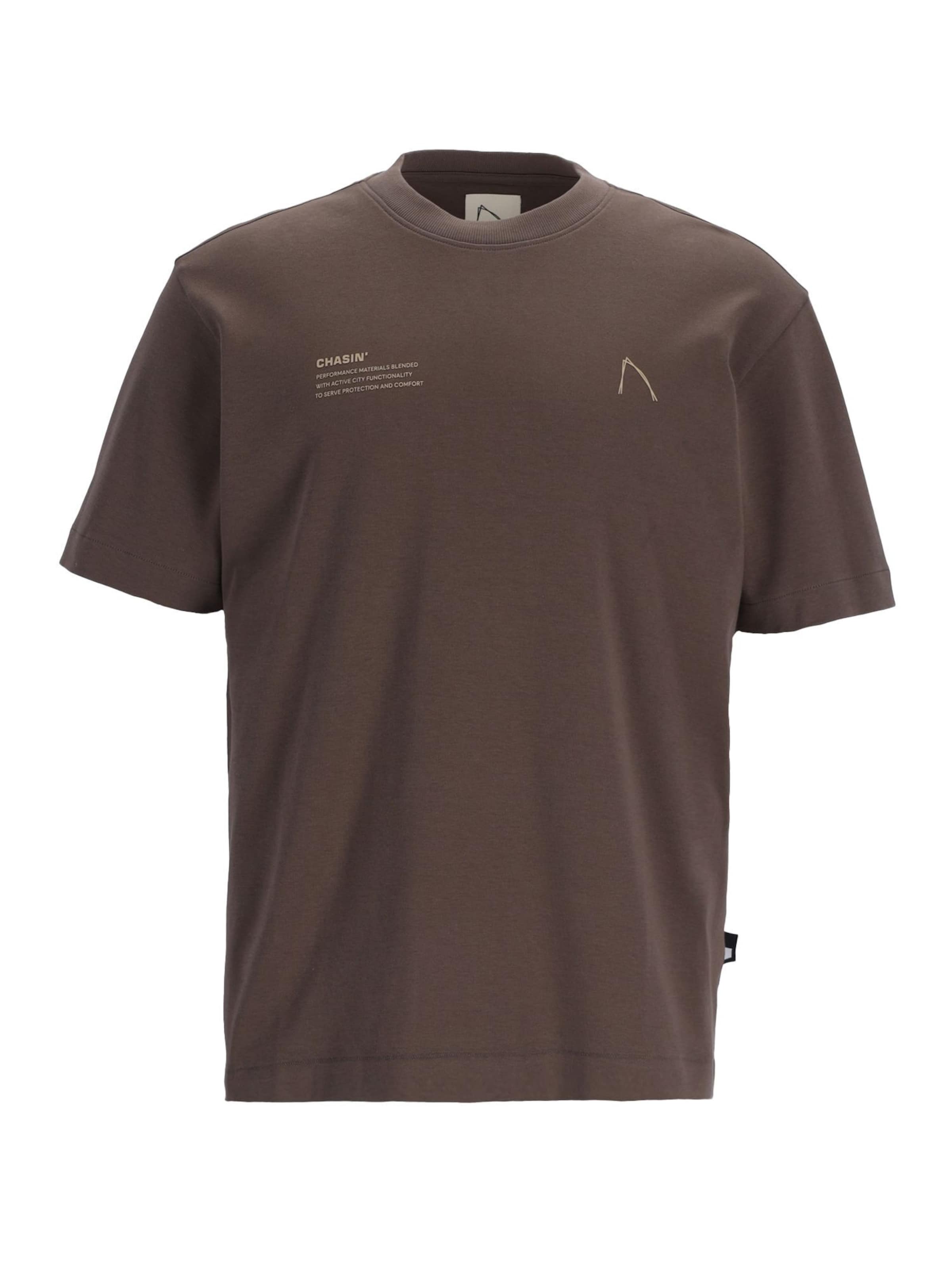 T-Shirt 'Reco' CHASIN' en marron : devant