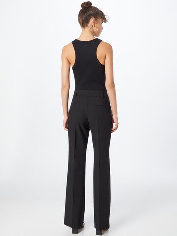 HUGO Wide leg Trousers with creases 'Hovani' in Black