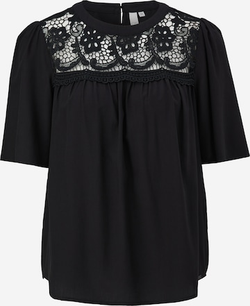 QS Blouse in Zwart: voorkant