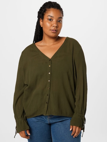 ABOUT YOU Curvy Blouse 'Nena' in Green: front