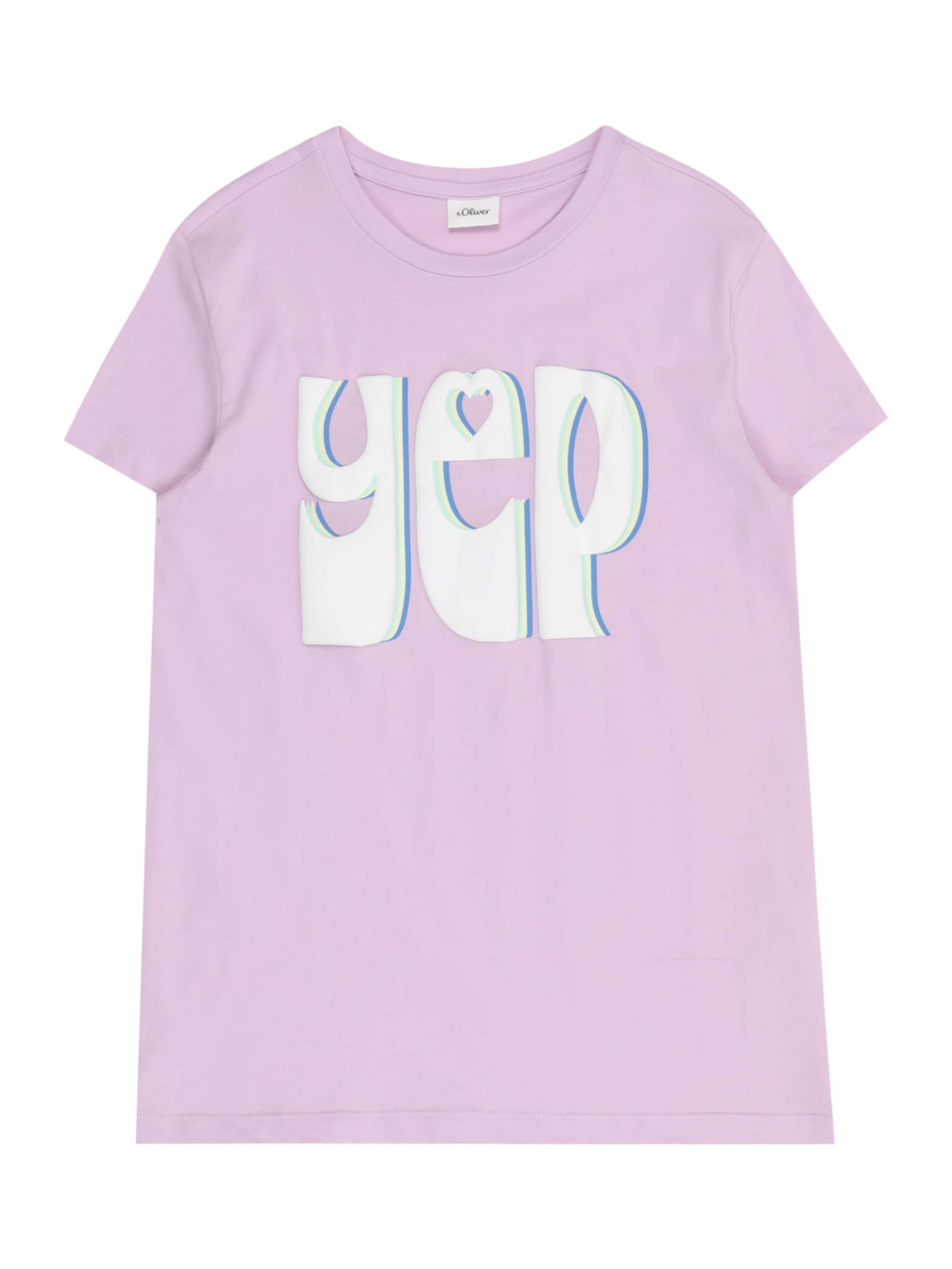 s.Oliver Μπλουζάκι σε λιλά: μπροστά