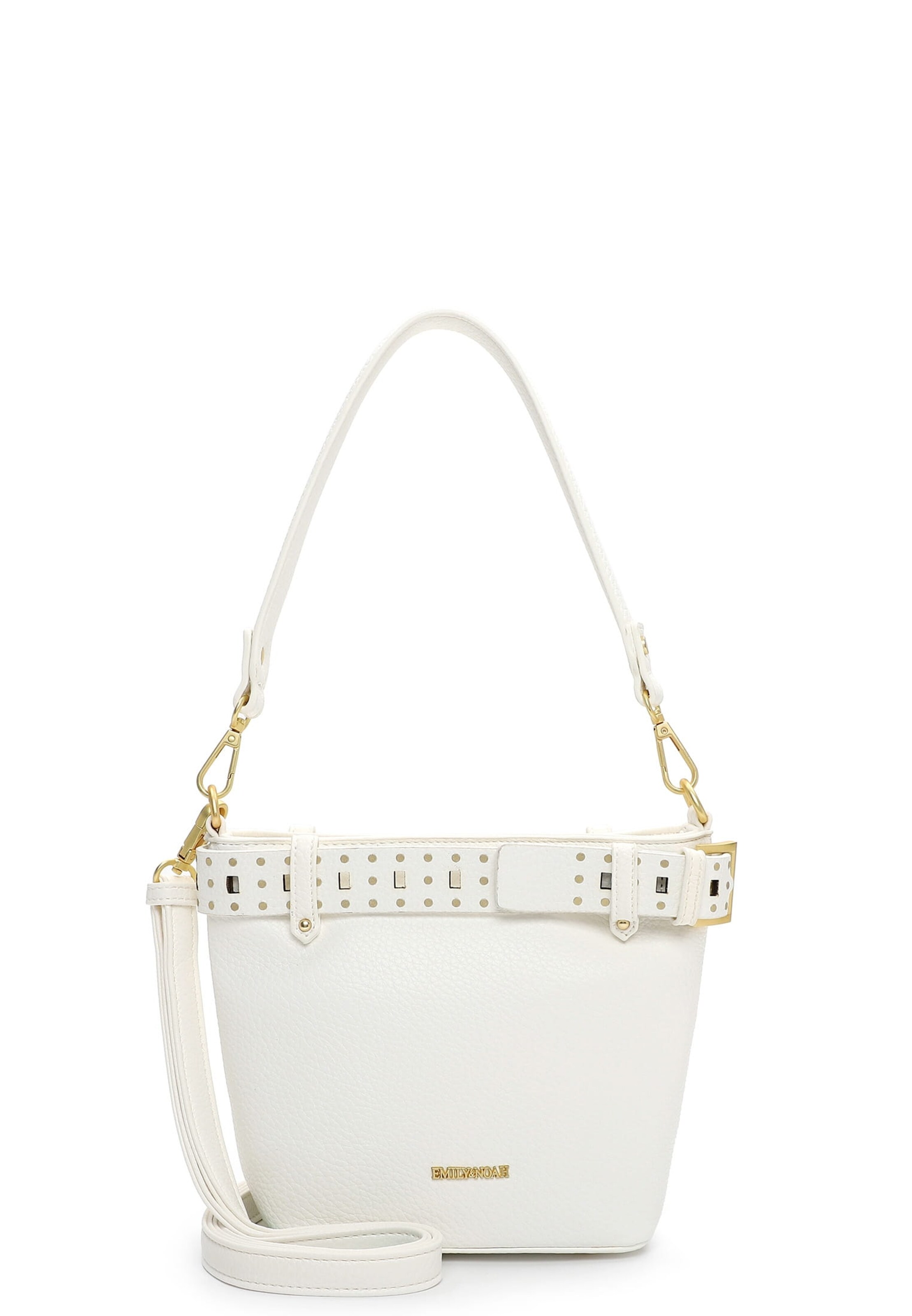 Emily & Noah Skuldertaske 'Justine' i hvid: forside
