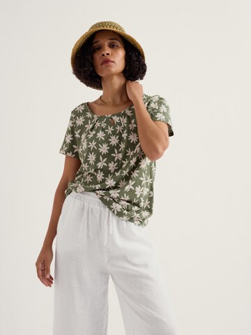 Camicia da donna 'Appletree' di Seasalt Cornwall in verde: frontale